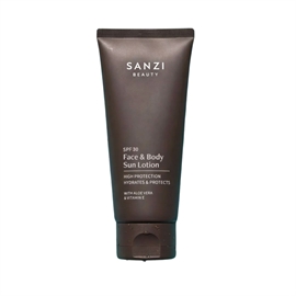 Sanzi Face & Body Sun Lotion spf50 150 ml  hos parfumerihamoghende.dk 